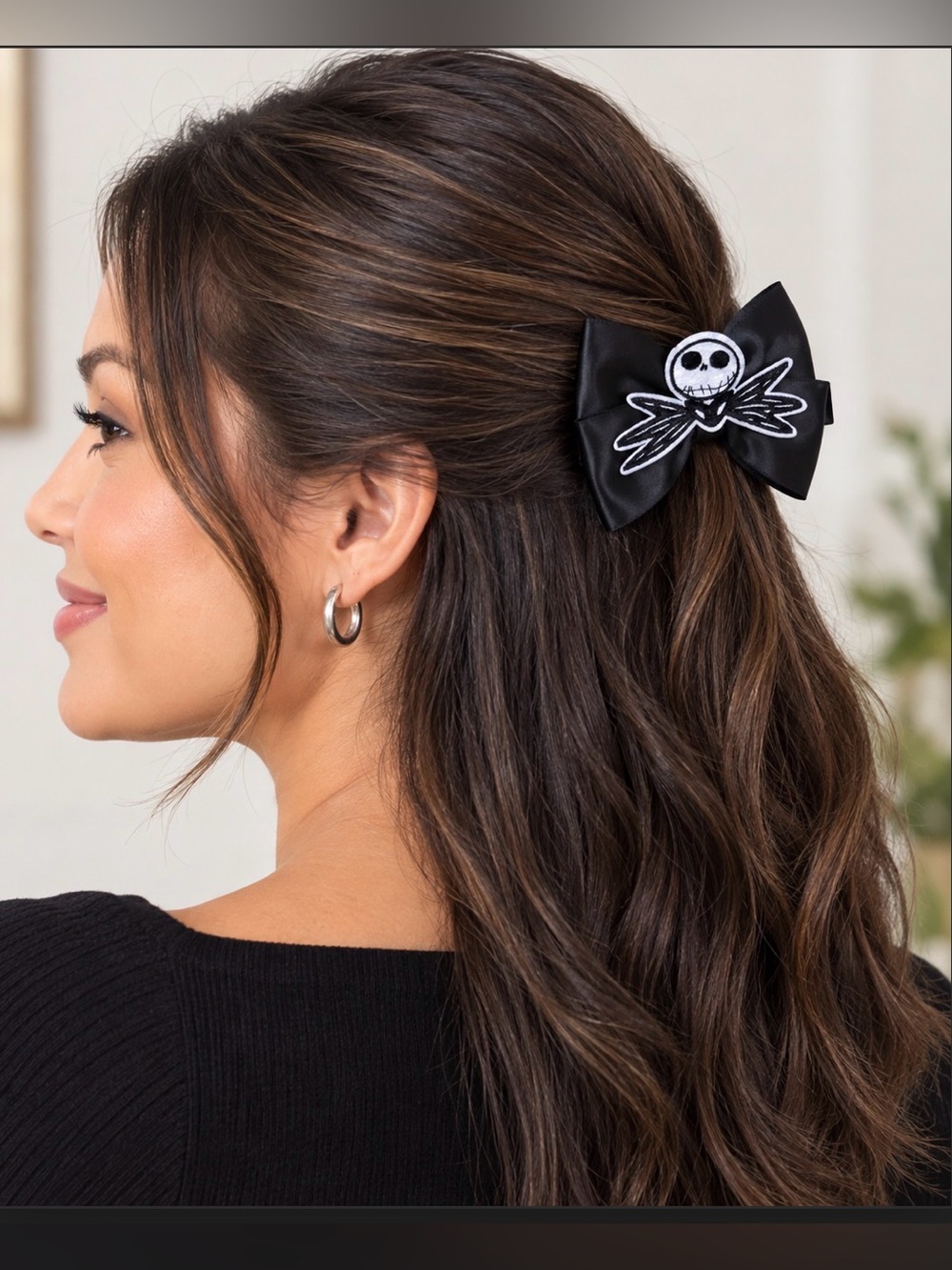 Disney The Nightmare Before Christmas Jack Skellington Bow Hair Clip